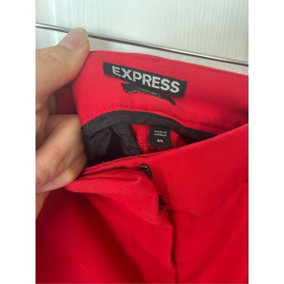 Express red dress pants size 8R work attire skinny style columnist - Picture 2 of 5